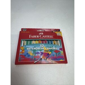 New Faber-Castell Watercolor Crayons 12ct With Free Brush Non-Toxic